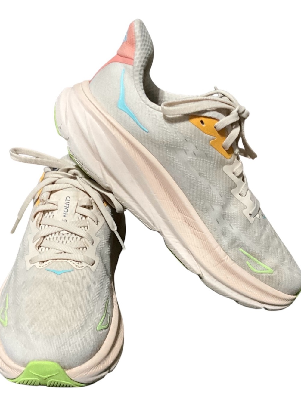 Hoka Clifton One One Women's Neutral Cream Running Shoes with Pastel Accents